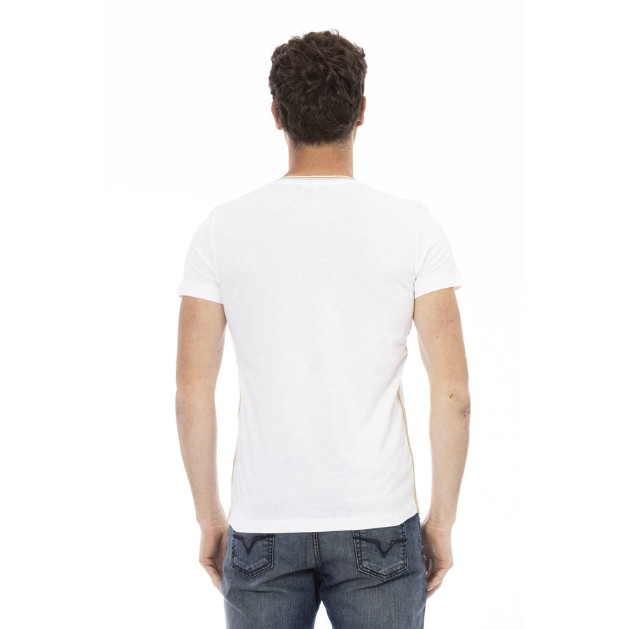 Trussardi Action Elevate Your Casual Style: Short Sleeve V-Neck Tee