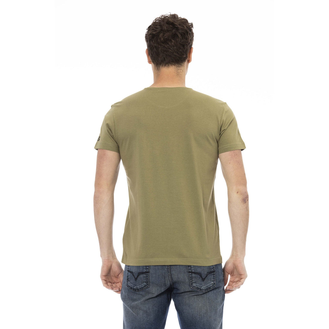 Trussardi Action Chic Green Short Sleeve Printed Tee