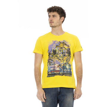 Trussardi Action Sunshine Yellow Cotton Blend T-Shirt