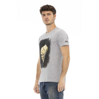 Trussardi Action Elegant Gray Short Sleeve Round Neck T-Shirt