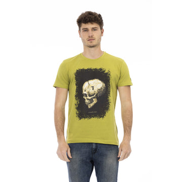 Trussardi Action Green Short Sleeve Tee with Graphic Charm