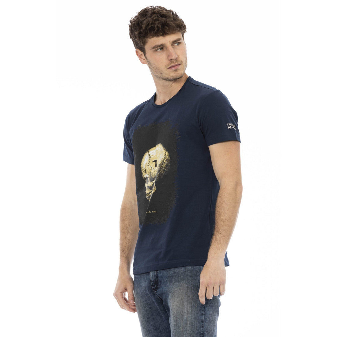 Trussardi Action Elegant Blue Short Sleeve Round Neck Tee