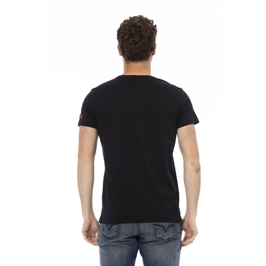 Trussardi Action Sleek Black Cotton Blend Tee