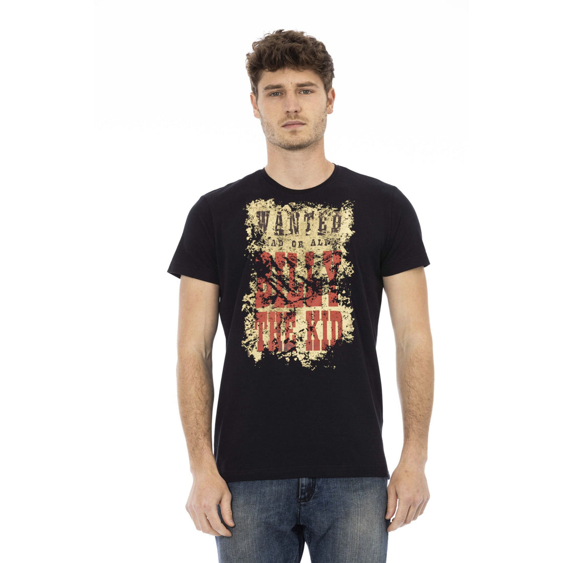 Trussardi Action Sleek Black Cotton Blend Tee