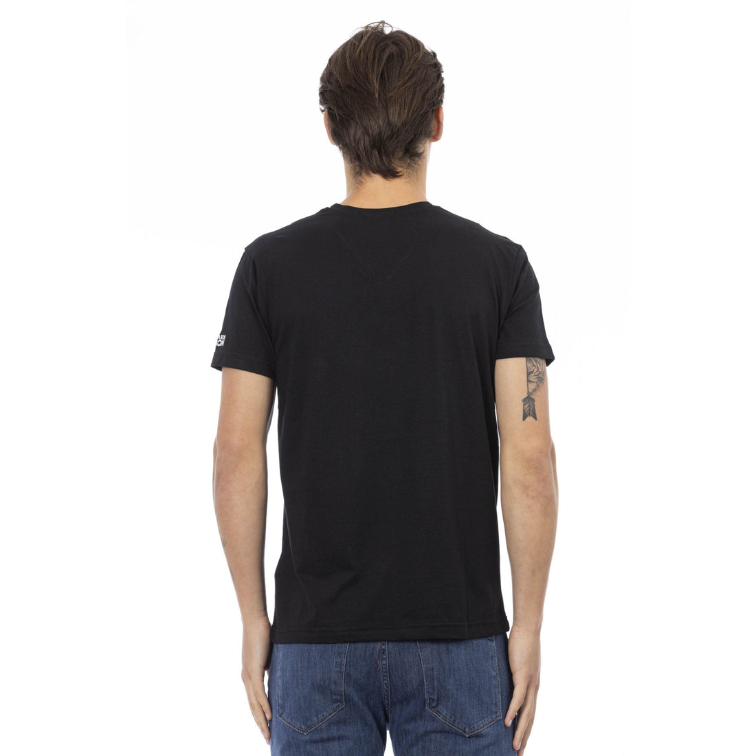 Trussardi Action Sleek V-Neck Tee with Front Print