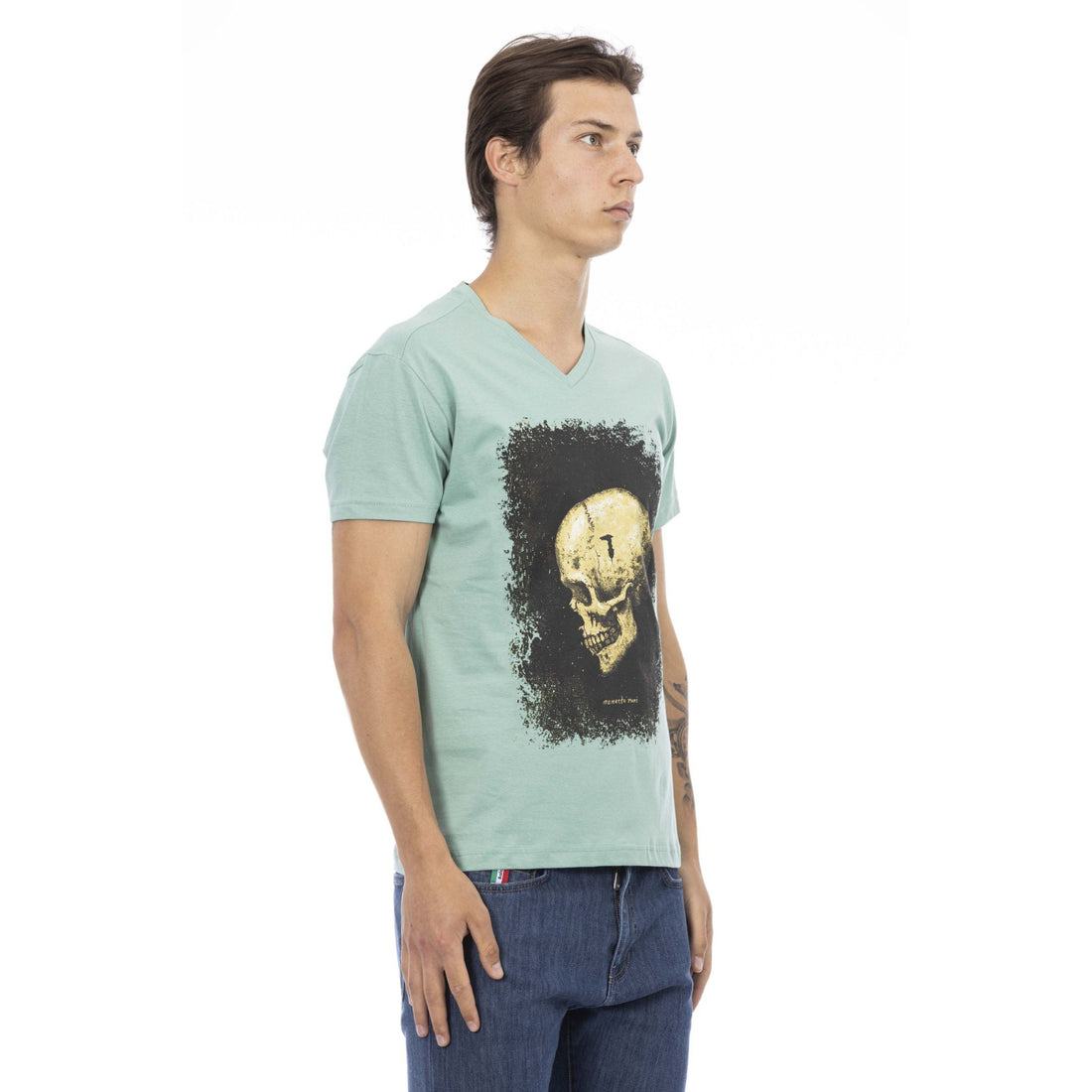 Trussardi Action Elegant Short Sleeve V-Neck Tee