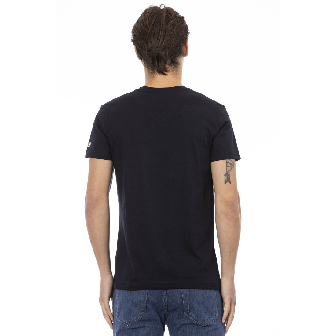 Trussardi Action Elegant V-Neck Tee with Front Print