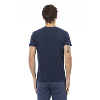 Trussardi Action Chic V-Neck Cotton Blend Tee