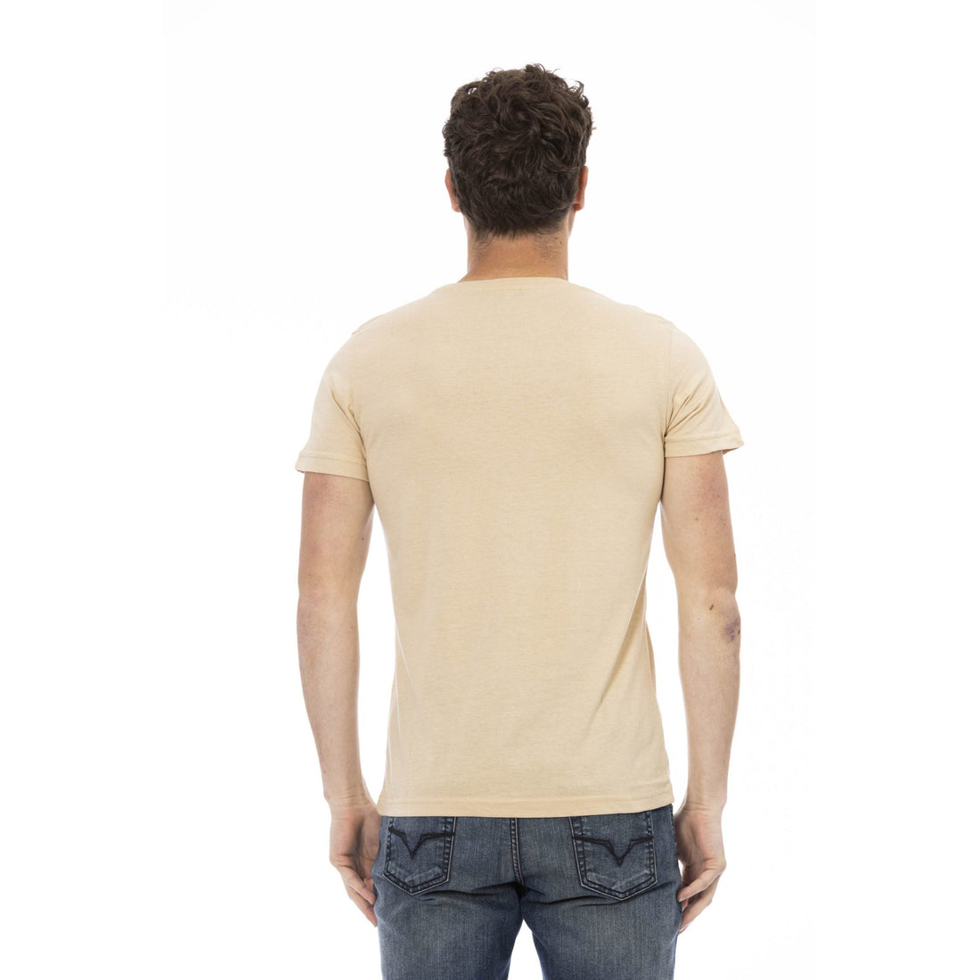 Trussardi Action Elegant Beige Short Sleeve Round Neck Tee