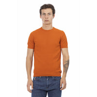 Baldinini Trend Chic Orange Short Sleeve Cotton Sweater