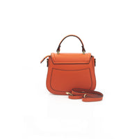 Baldinini Trend Elegant Red Leather Shoulder Bag with Golden Accents