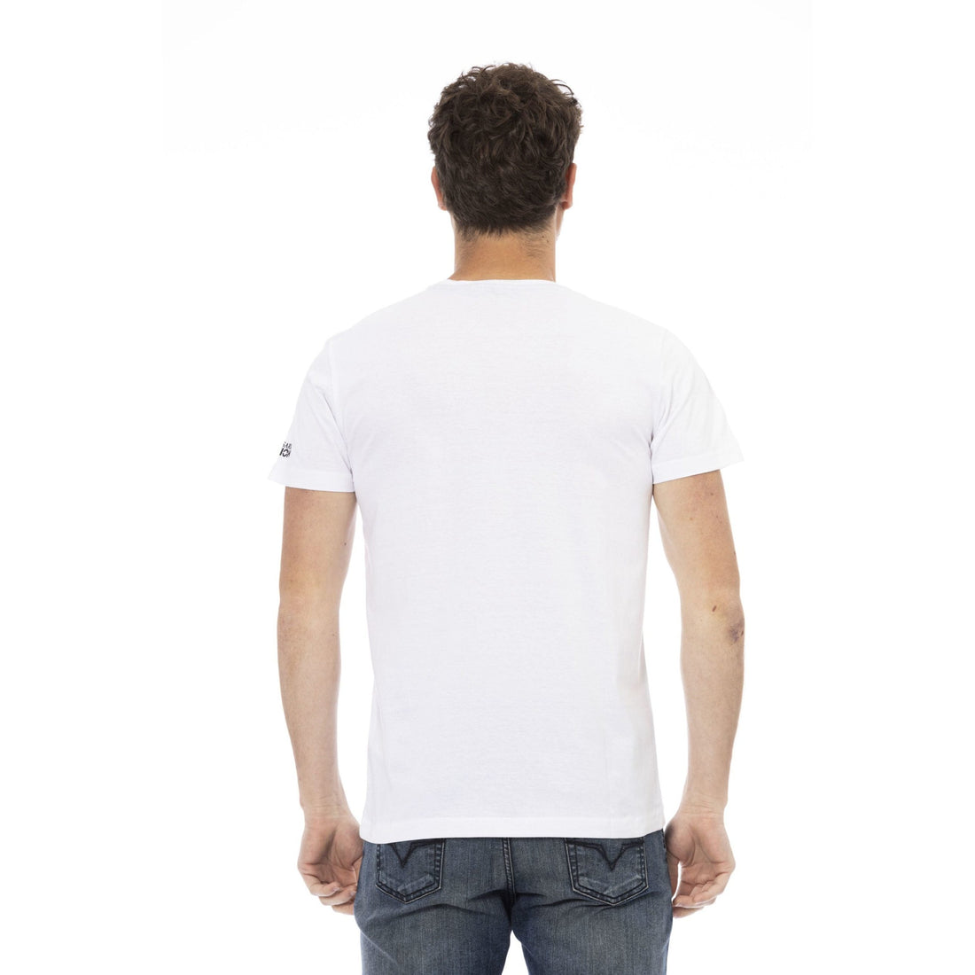 Trussardi Action Elegant White Casual Tee with Front Print