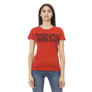 Trussardi Action Crimson Casual Elegance Tee