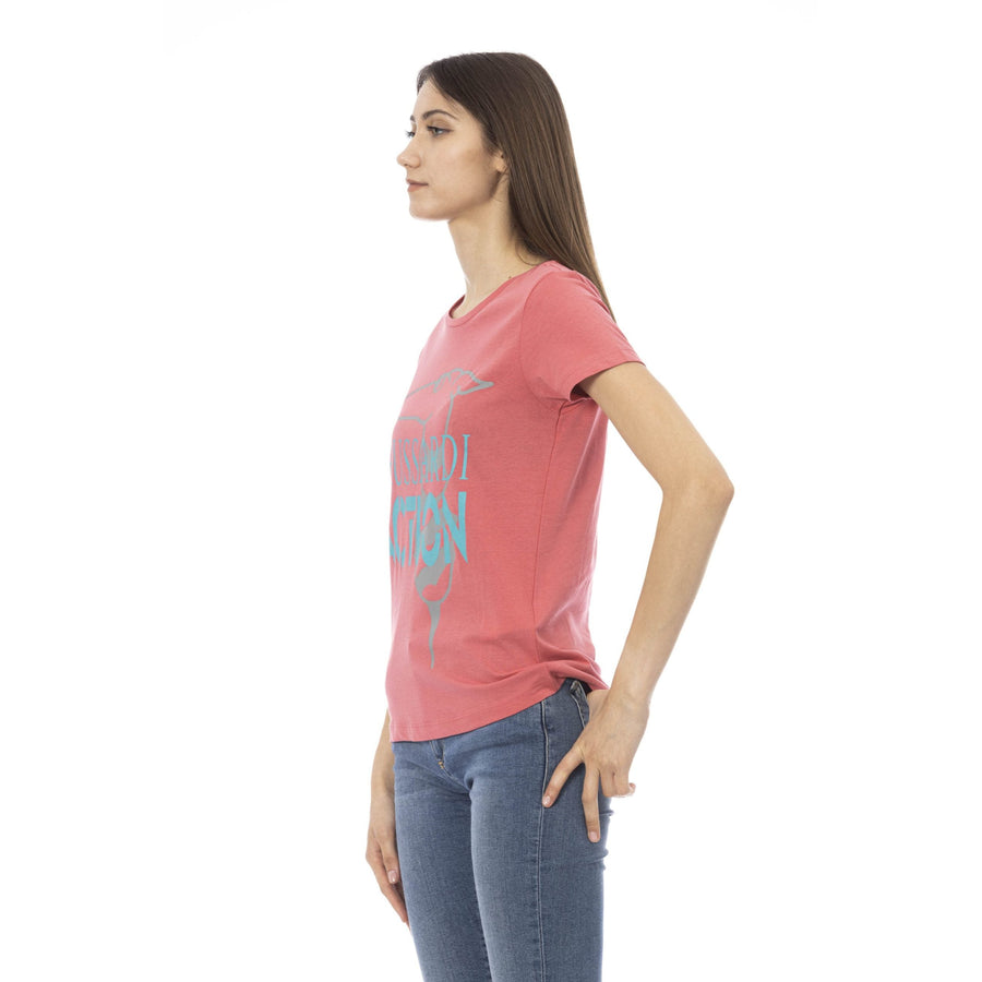 Trussardi Action Chic Pink Short Sleeve Round Neck Tee