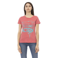 Trussardi Action Chic Pink Short Sleeve Round Neck Tee