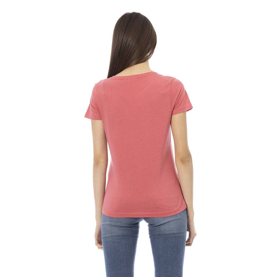 Trussardi Action Chic Pink Short Sleeve Round Neck Tee