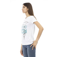 Trussardi Action Chic White Printed Tee: Summer Wardrobe Essential