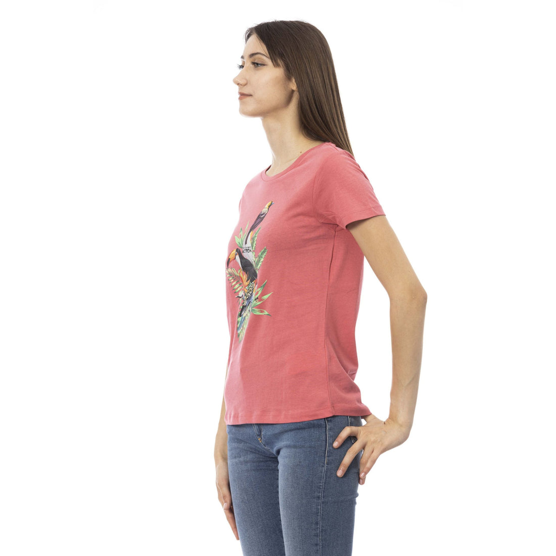 Trussardi Action Elegant Pink Cotton Blend Tee