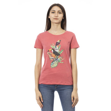 Trussardi Action Elegant Pink Cotton Blend Tee