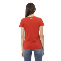 Trussardi Action Radiant Red Short Sleeve Round Neck Tee