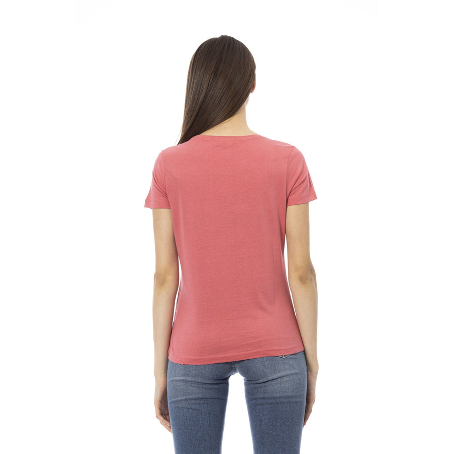 Trussardi Action Chic Fuchsia Short Sleeve Fashion Tee