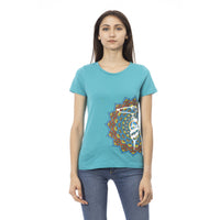 Trussardi Action Elegant Light Blue Round Neck Tee