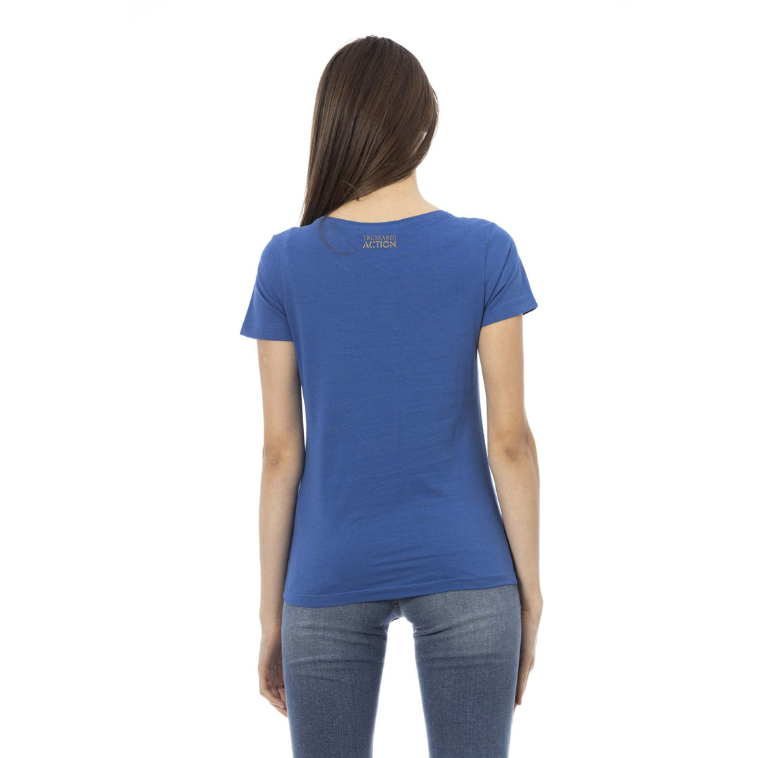 Trussardi Action Elegant Short Sleeve Blue Tee