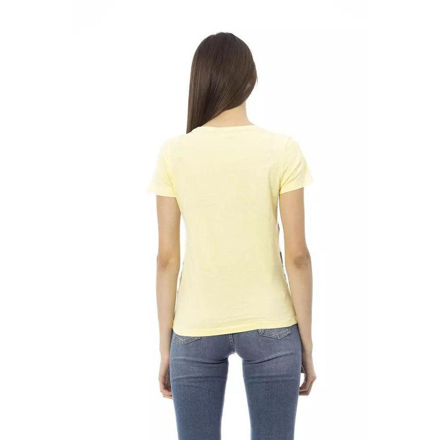 Trussardi Action Chic Yellow Short Sleeve Tease with Print