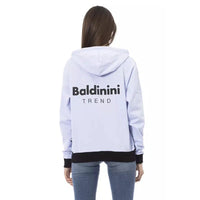 Baldinini Trend Elegant Purple Cotton Hooded Sweater