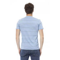 Baldinini Trend Elegant Light Blue Cotton Tee