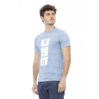 Baldinini Trend Elegant Light Blue Cotton Tee