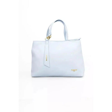 Baldinini Trend Elegant Light Blue Shoulder Bag with Golden Accents