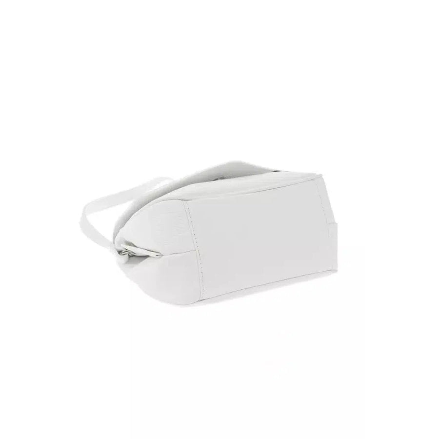 Baldinini Trend Elegant White Leather Shoulder Bag