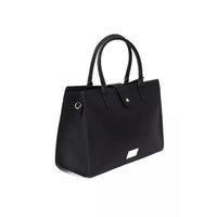 Baldinini Trend Elegant Black Shoulder Bag with Golden Accents