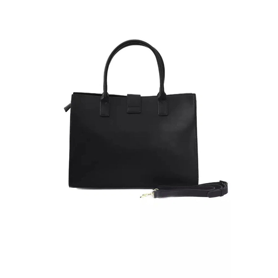 Baldinini Trend Elegant Black Shoulder Bag with Golden Accents