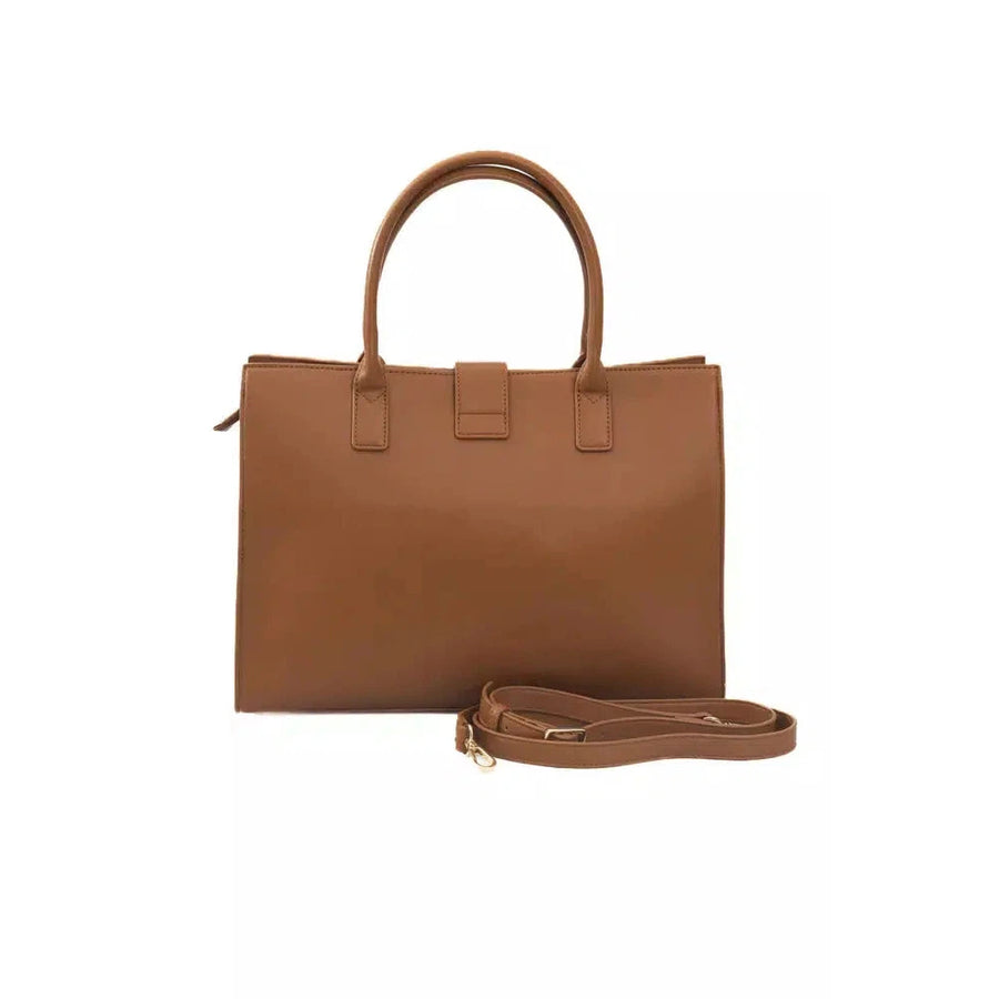 Baldinini Trend Elegant Brown Shoulder Bag with Golden Accents