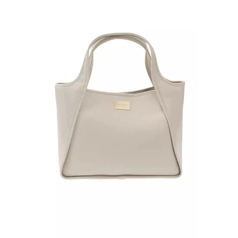 Baldinini Trend Chic Beige Magnetic Closure Handbag