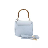 Baldinini Trend Elegant Light Blue Shoulder Bag with Golden Accents