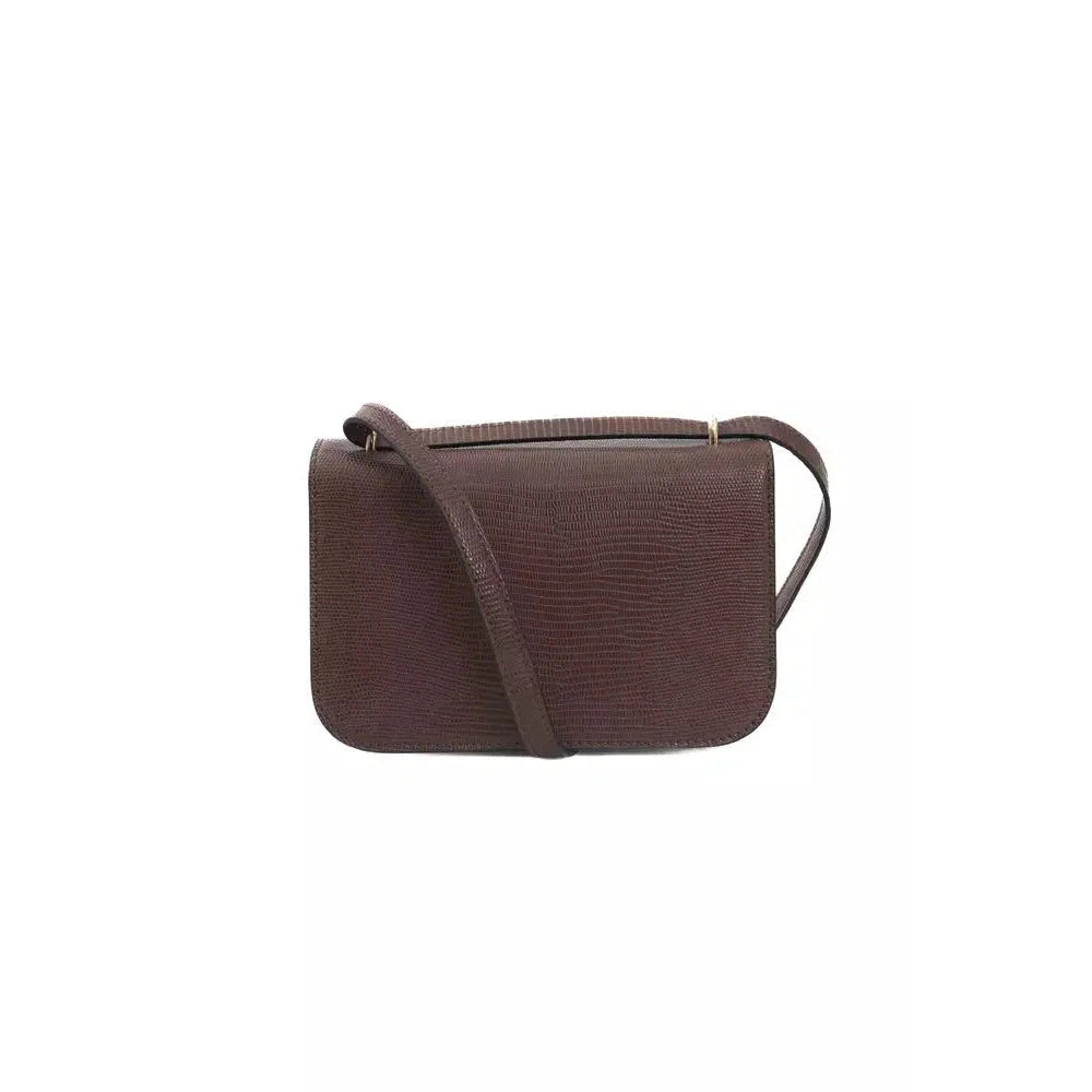 Baldinini Trend Elegant Brown Shoulder Bag with Golden Accents