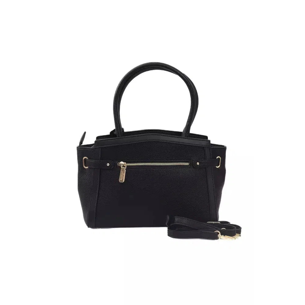 Baldinini Trend Elegant Black Shoulder Bag with Golden Accents