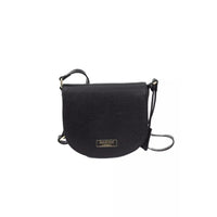 Baldinini Trend Elegant Black Shoulder Flap Bag with Golden Accents