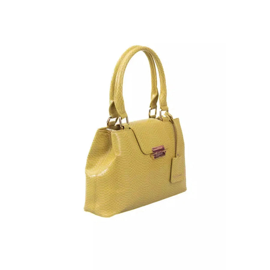 Baldinini Trend Elegant Yellow Double-Compartment Shoulder Bag