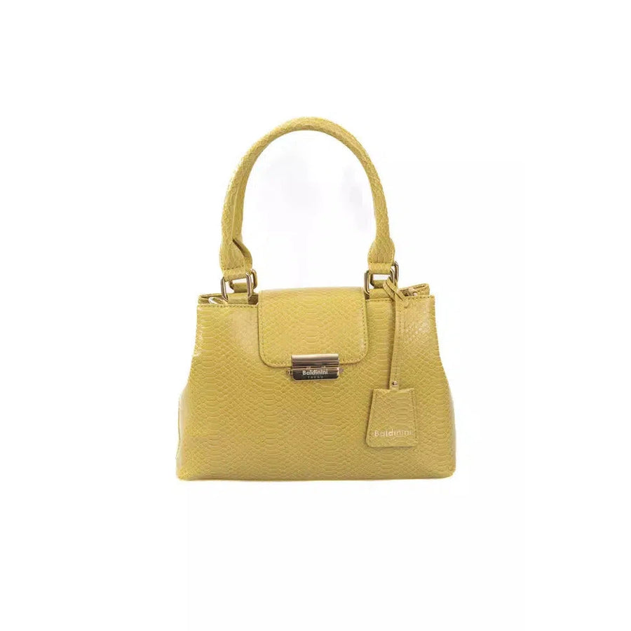 Baldinini Trend Elegant Yellow Double-Compartment Shoulder Bag