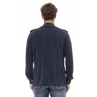 Distretto12 Sleek Cotton Blend Blue Jacket