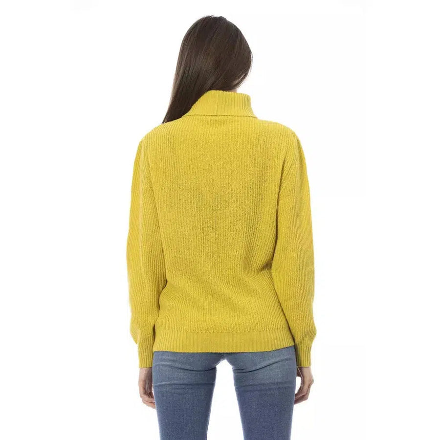 Baldinini Trend Elegant Yellow Turtleneck Sweater