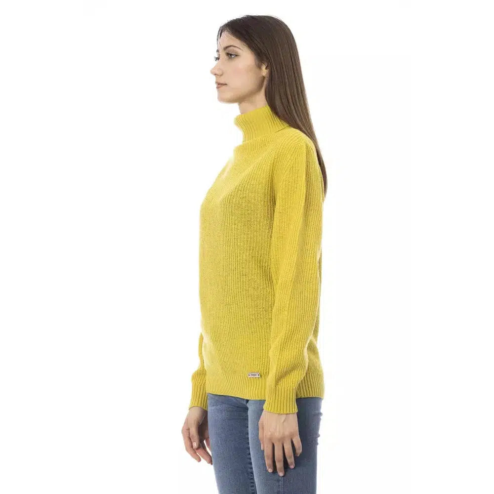 Baldinini Trend Elegant Yellow Turtleneck Sweater