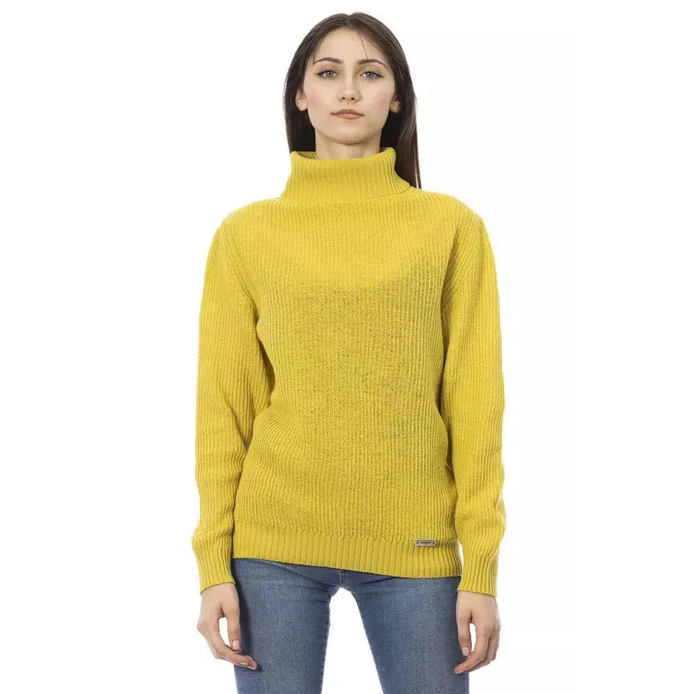 Baldinini Trend Elegant Yellow Turtleneck Sweater