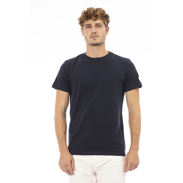 Baldinini Trend Sleek Blue Cotton Crew Neck Tee