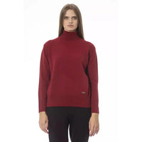 Baldinini Trend Scarlet Luxe Wool-Cashmere Blend Turtleneck Sweater