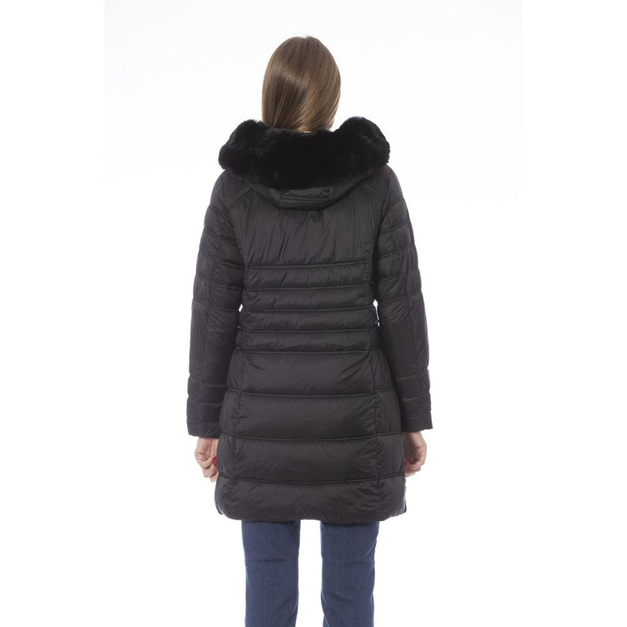 Baldinini Trend Chic Black Polyester Down Jacket